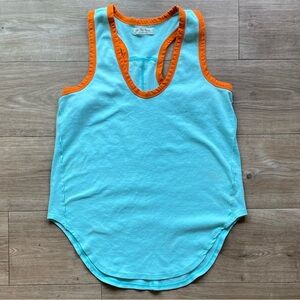 We The Free Aqua and Orange Tank Top